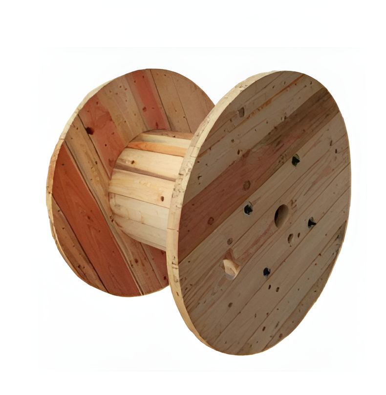 Wooden cable drum
